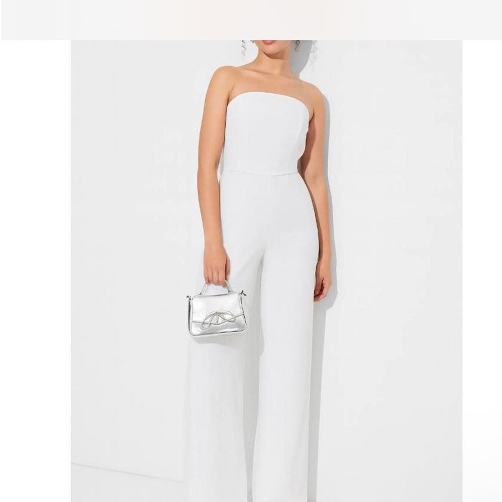Wild Fable White Strapless Jumpsuit